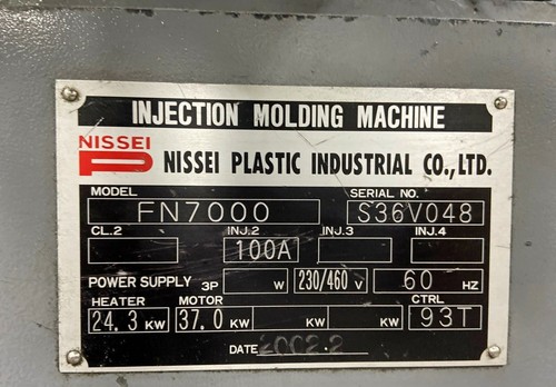 2002 Nissei FN7000 Injection Molding Machine, 400 Ton - Picture 5 of 5