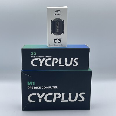 Cycplus Bike Computer GPS M1 + Z2 Mount + C3 Cadence Sensor , NO TYPE C CABLE