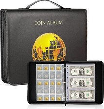 Coin Collection Holder Album Book - 200 Pockets for Coins & 30 Pockets for Paper