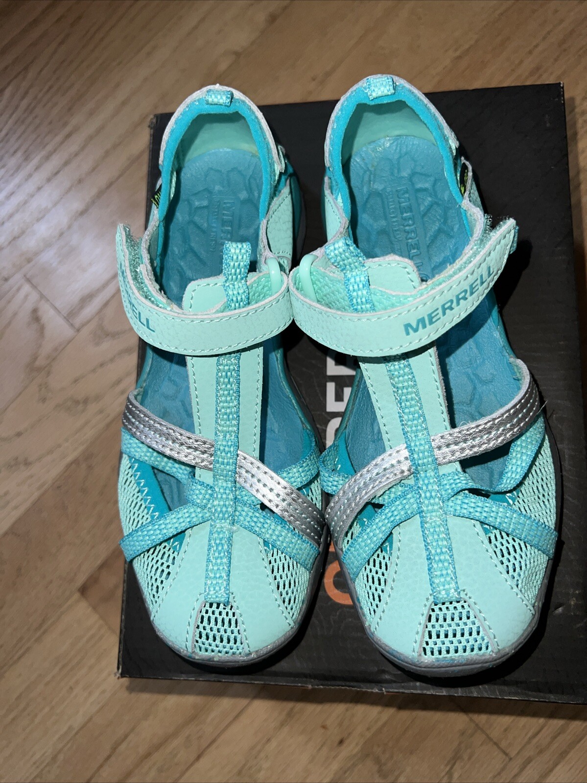 NUOVO Merrell Ragazze 13 M Hydro Monarch Aqua Sandali Scarpe Acqua Cinturini Regolabili