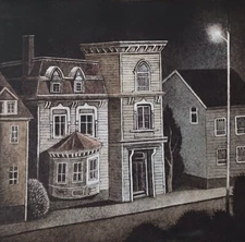 mezzotint etching signed art prints vintage limited-edition print art print