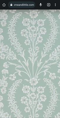 Nina Campbell Chelwood (Aqua) Wallpaper / Osborne & Little 11 yard double rolls