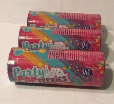 Party Pop Teenies Party Surprise Popper With Confetti Series 1 Lot Of 3 New
