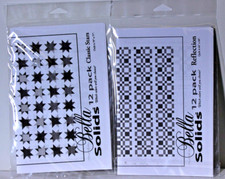 NIP Set of 2 Bella Solids Moda 12 Pack Classic Stars And Reflection