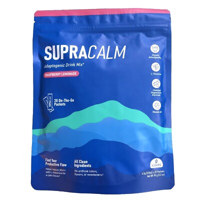SUPRACALM 20 Adaptogenic Drink Packets Relaxation Calm Focus No Sugar Exp 10/27