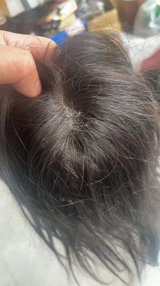 6英寸X6英寸单簧管帽100%处女人类头发细发上衣女式14 — 第 2/3 张图片