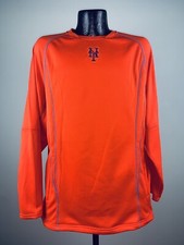 Men's New York Mets Orange Performance On Field Baseball Fleece Pullover Large