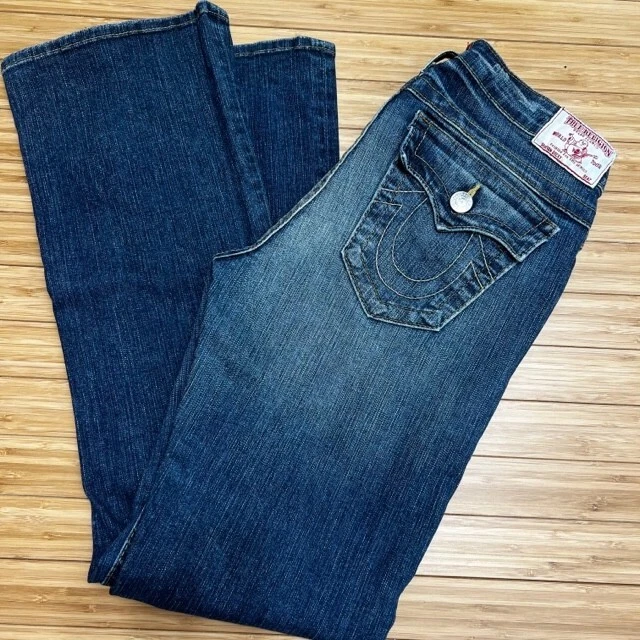 Pantalones de mezclilla para hombre Hechos en EE. UU. Religion ajuste 30 33x30 azul corte cabina recta (EBTr9) Foto 4 de 4