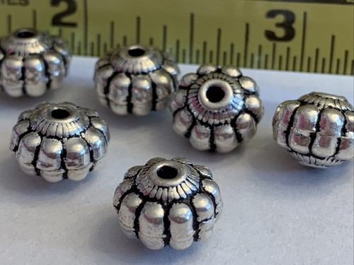 Lot of 11 Sterling Silver Beads New Beautiful - Picture 4 of 6