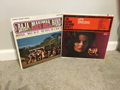 2 Latin theme LP RECORDS George  Shearing & Baja Marimba, one owner