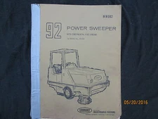 TENNANT 92 Power Sweeper Operators Maintenance Service Parts Manual Original