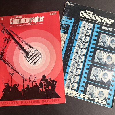 1970 & 1971 * American Cinematographer  * Lot of 2 * APR JUN Super-16 * #AMC-33