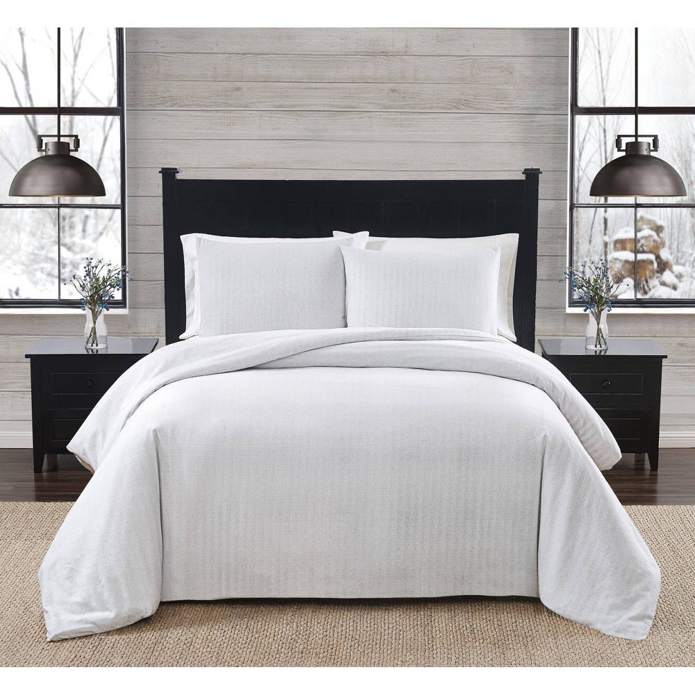 комплект фланелевого одеяла в елочку из 3шт, серый - London Fog