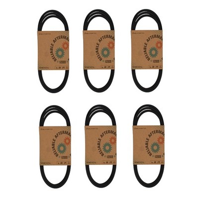 Six (6) Premium V-Belt 3/8'' x 83'' 3V830 Polyester Cord Lawn Mower Dryer Washer