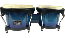 Schalloch Percussion Wood Bongos 7-1/2 and 6-1/2 Blue