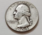 1954 Washington Quarter 25c 90% Silver (X110)