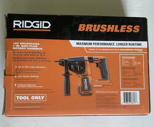 RIDGID 18V 1” SDS PLUS ROTARY HAMMER R86712B - Picture 3 of 4