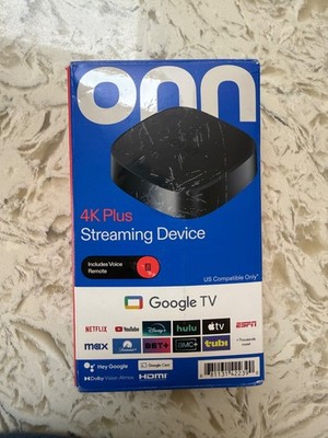 Onn 4K Plus Streaming Device - Google TV - Ultra Fast - 4K 16GB Storage 2 GB Ram