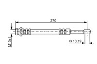 Bosch Bremsschlauch 1 987 481 300 FüR Terracan Hp Hyundai 10,2Mm Crdi 4WD