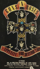 Appetite for Destruction by Guns N' Roses Cassette Tape, 1987, Geffen 