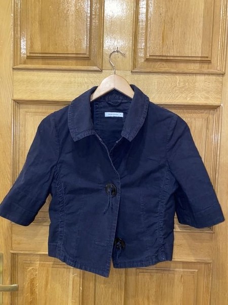 Women Rene Lezard Jacket Navy Cotton 36