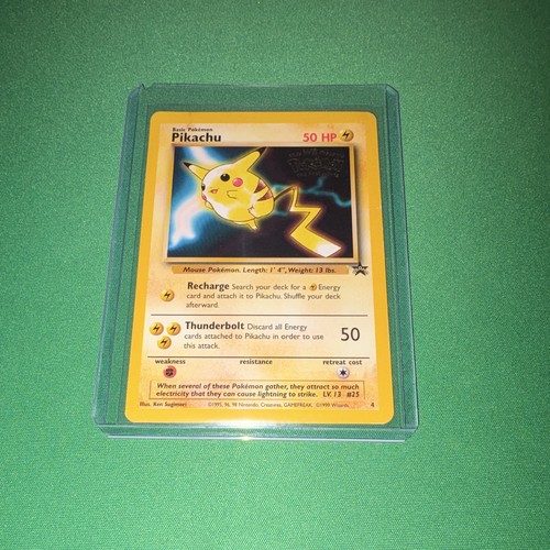Pokemon Pikachu Movie Promo 4 Black Star Promo Ultra Rare Slightly Damaged
