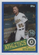 2020 Update Silver Pack 1985 Topps Chrome Baseball Blue Seth Brown Rookie RC c2a