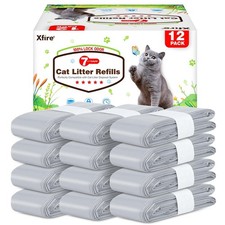 12 Pack Cat Litter Refill Bags, 100 Odor Lock Litter Refills Compatible with...