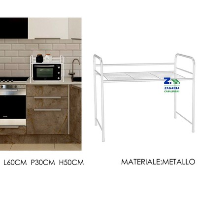 Grayline Mensola Da Cucina Aggiuntiva, Colore Bianco, Taglia Media