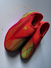 Adidas Predator Edge 3 Football Boots Kids UK11 Orange & Lime Green Fixed Stud