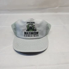 VTG JOHN DEERE Maximizer Combines 80s USA Louisville MFG CO Truck Hat Cap SNAP