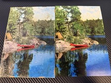 Hamms Beer Sconce Canoe reproduction scene artwork