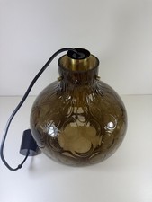 Große Pendelleuchte aus Strukturglas – Glashütte Limburg, 1960er/1970er Jahre