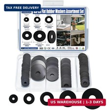 85Pcs Flat Rubber Washers Assortment Kit,16/18/20/25/30mm Black Washer,Vibration