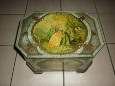 boite ancienne a chocolat ? biscuit ? autres avec miroir vintage occasion