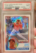 2018 Topps Silver Pack 1983 Topps Design Update Series Juan Soto Auto #134 (RC)