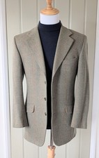 Bladen Sandringham Supasax Saxony Tweed Blazer Sage Green 38R