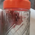 Vintage Anchor Hocking, TANG Pitcher- Clear Glass- Retro Orange Lid, Quart Size