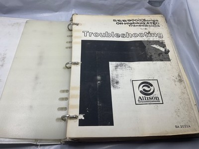 Allison 5000 6000 8000 9000 CLT CLBT DP Troubleshooting Shop Manual SA2032A