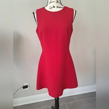 zara basic red dress size L
