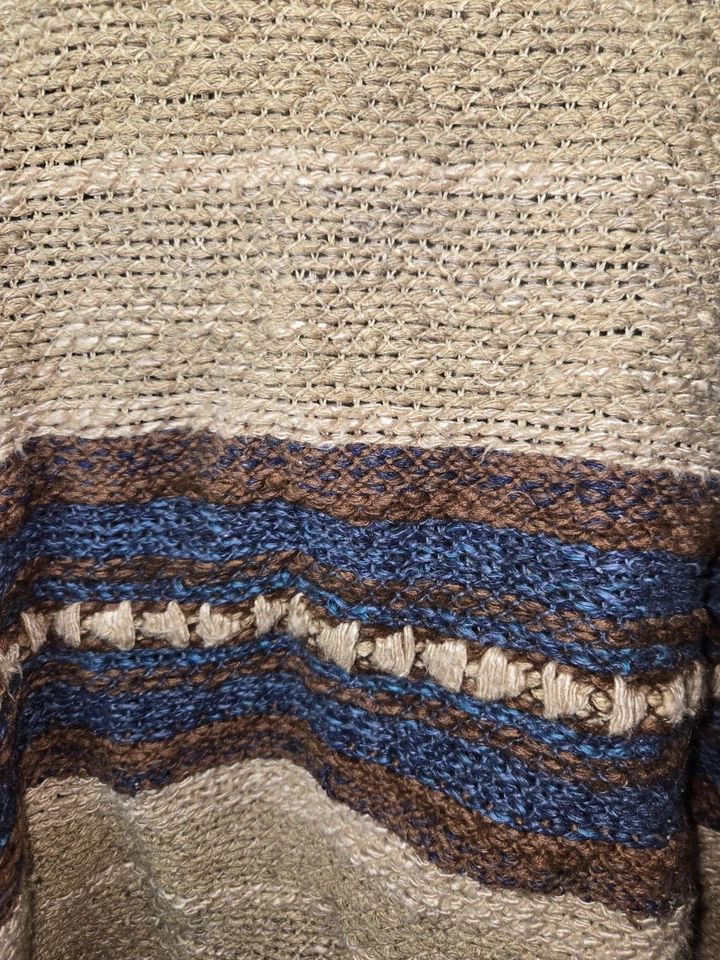 Mantón Ralph Lauren Vintage Etiqueta Azul En Seda, Lino, Algodón, Cachemira Talla M/L Foto 3 de 4