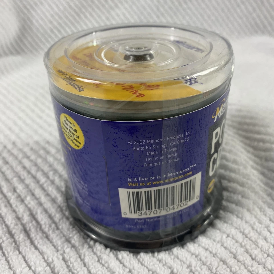 Vintage Memorex Pocket CD-R 50 Pack 8cm Mini 210MB 24x Sealed Spindle Blank - Image 4 of 4