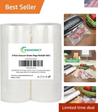 Commercial-Grade BPA-Free Vacuum Sealer Bags, 8” x 50’ Rolls for Kitchen Mastery