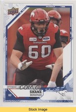 2019 Upper Deck CFL Blue Shane Bergman #162 READ r6v