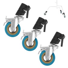 Heavy Duty C Stand Swivel Casters Set 0.98inch/25mm, Light Stand Wheels with ...