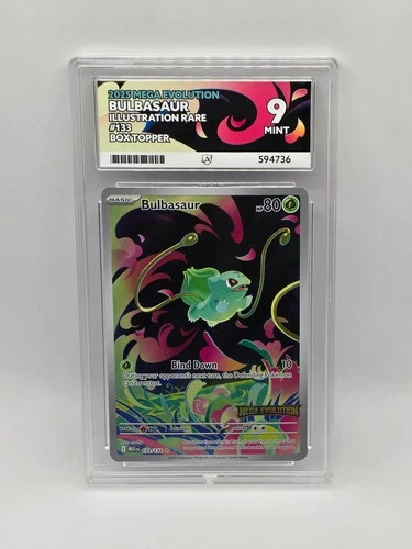 ACE 9 Bulbasaur 133/132 Mega Evolution Box Topper Promo Holo Pokemon Card - Mint