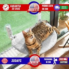 Catism Cat Window Perch Hammock With Steel Pipe  Fixed Suction Cups Holds Up To