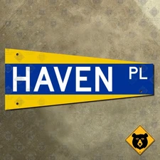 Newport Beach California Haven Place road street blade sign 2020 18x7