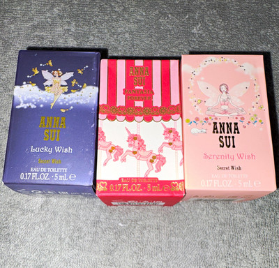 Anna Sui Mini Eau de Toilette Set - Lucky Wish, Secret Wish, Fantasia 3x 5ml