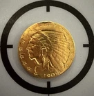 1909 $2.50 Dollar Indian Head Liberty Quarter Eagle Gold Coin  $2 1/2